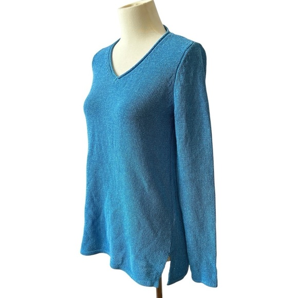 J MCLAUGHLIN CALLUM SWEATER XS V NECK HAVANA KNIT YARN RELAXED CASUAL COASTAL - Picture 4 of 12